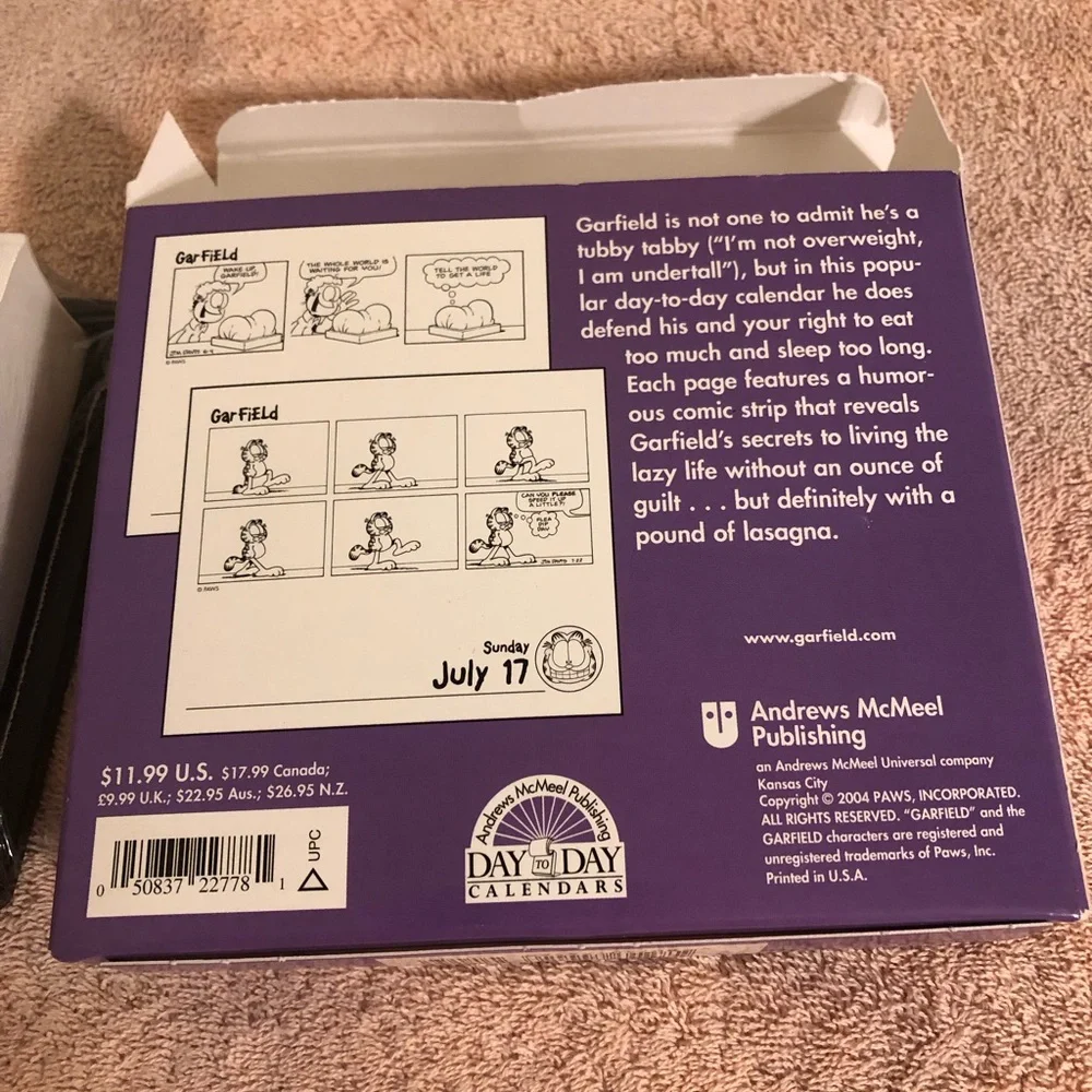 2005 Garfield Day by Day Desk Calendar Unopened